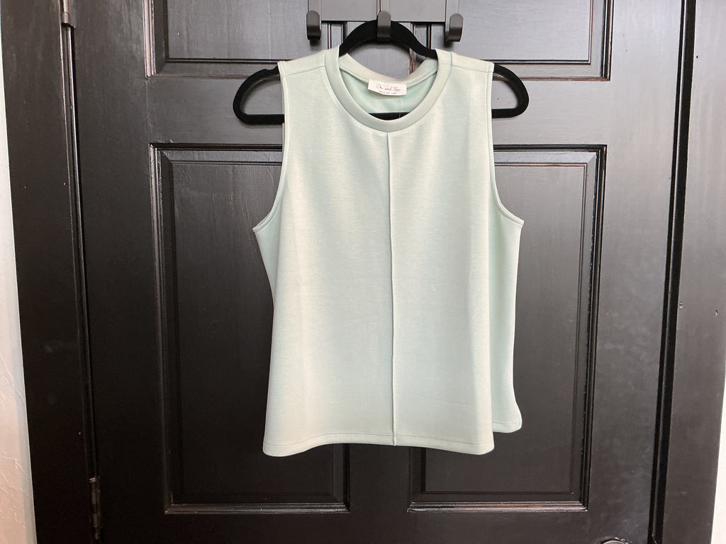 Doe and Rae Scuba Knit Sleevless Tops