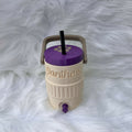Cream Panthers Can Holder Jug