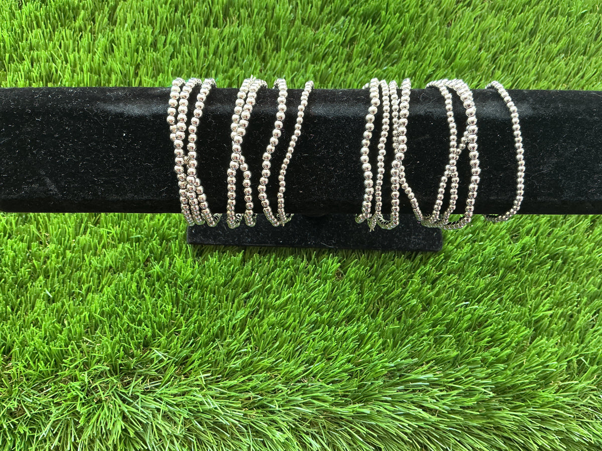 Silver Bead Bracelets