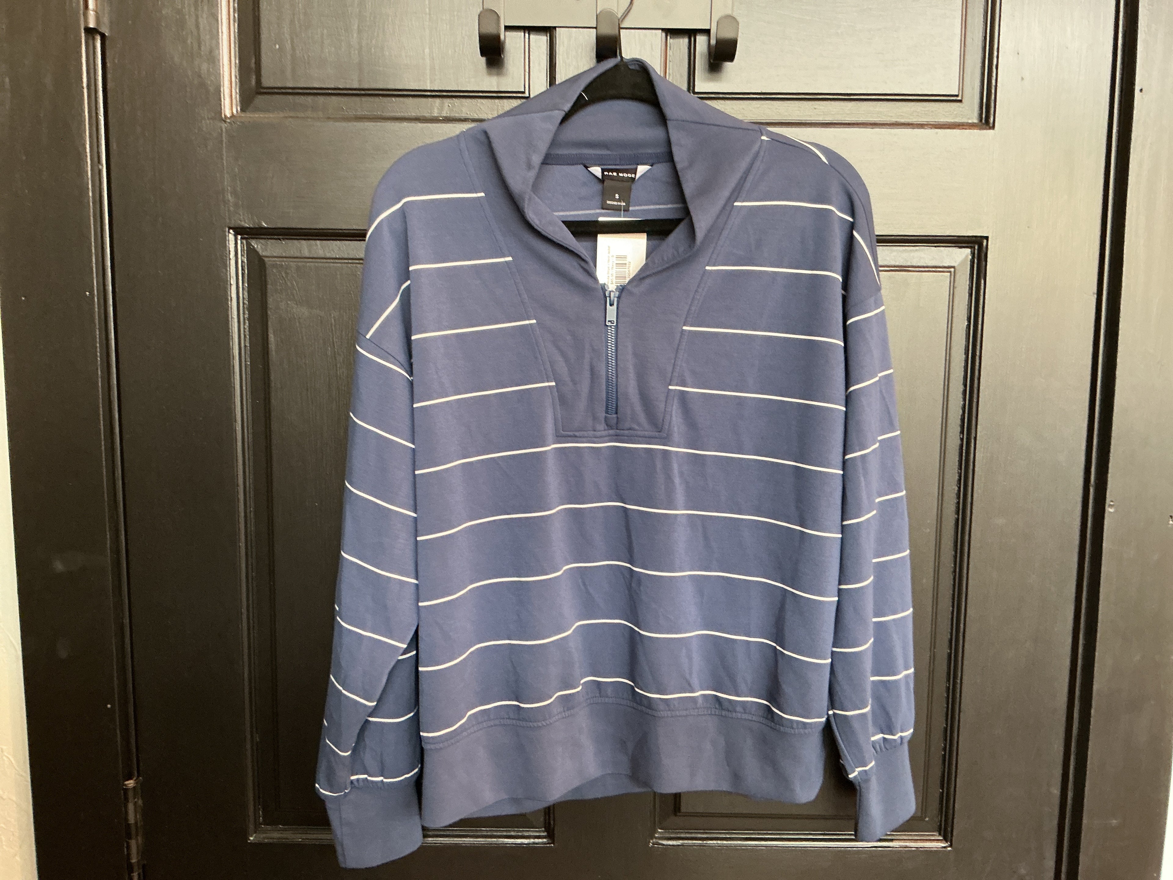 Modal Scuba Stripe V-Neck Jacket