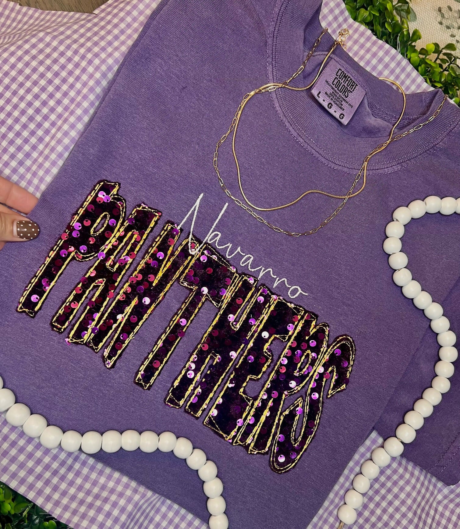 Panther Sequins Short Sleeve