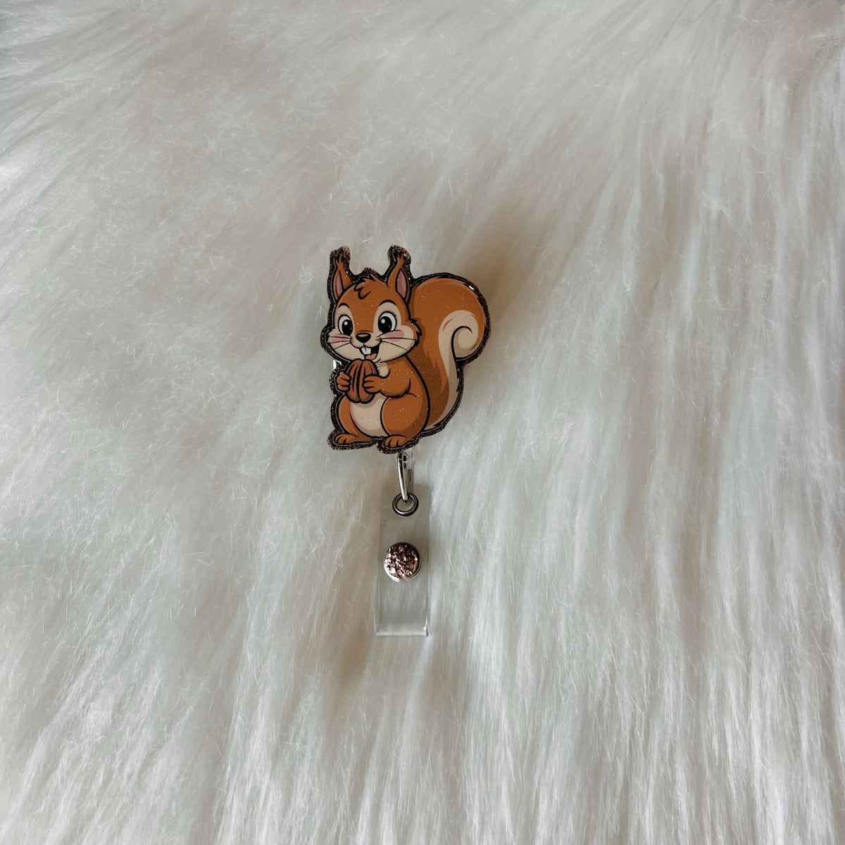 Squirrel w/ Pecan Badge Reel
