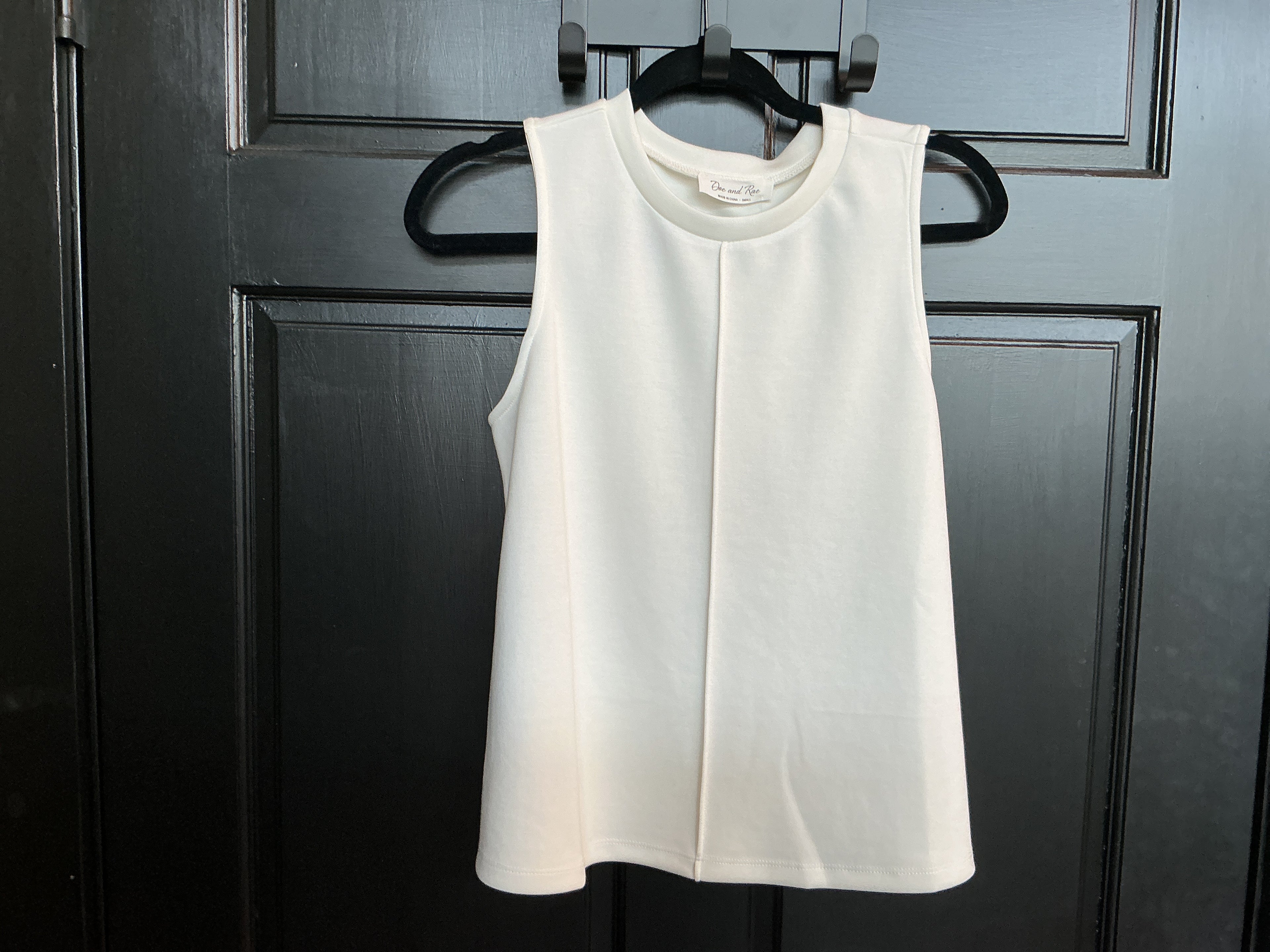 Doe and Rae Scuba Knit Sleevless Tops