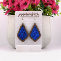 Royal Blue Glitter Earrings
