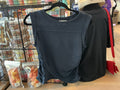 Doe and Rae Navy scrunch side top