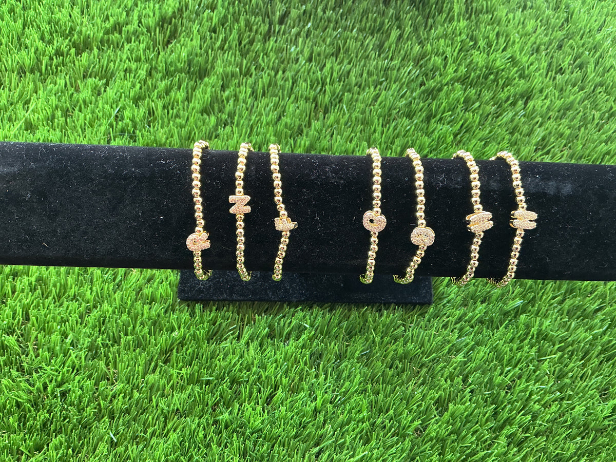 Rhinestone Initial Bracelets