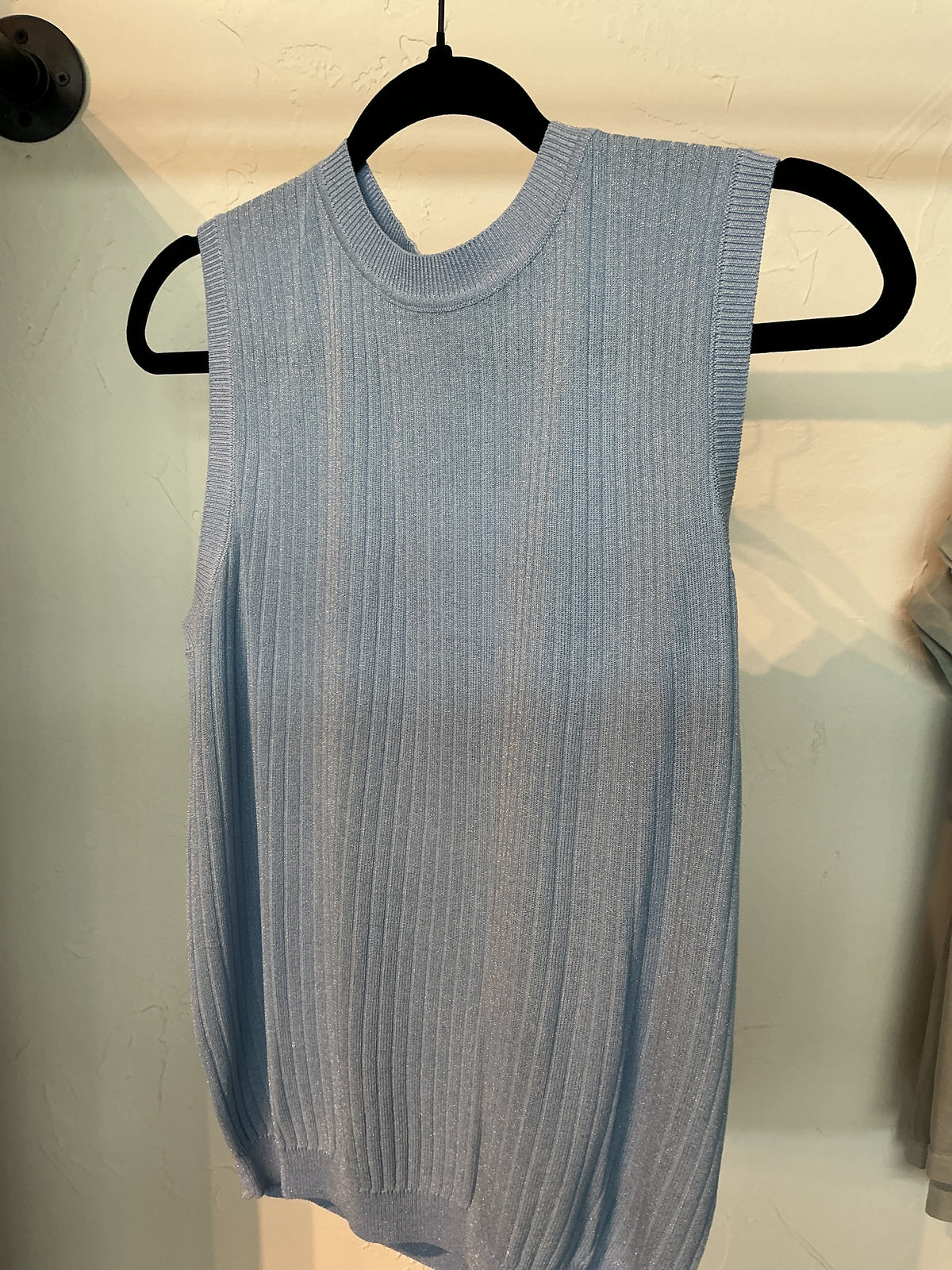 Elle Grey Shimmer Sleeveless sweaters
