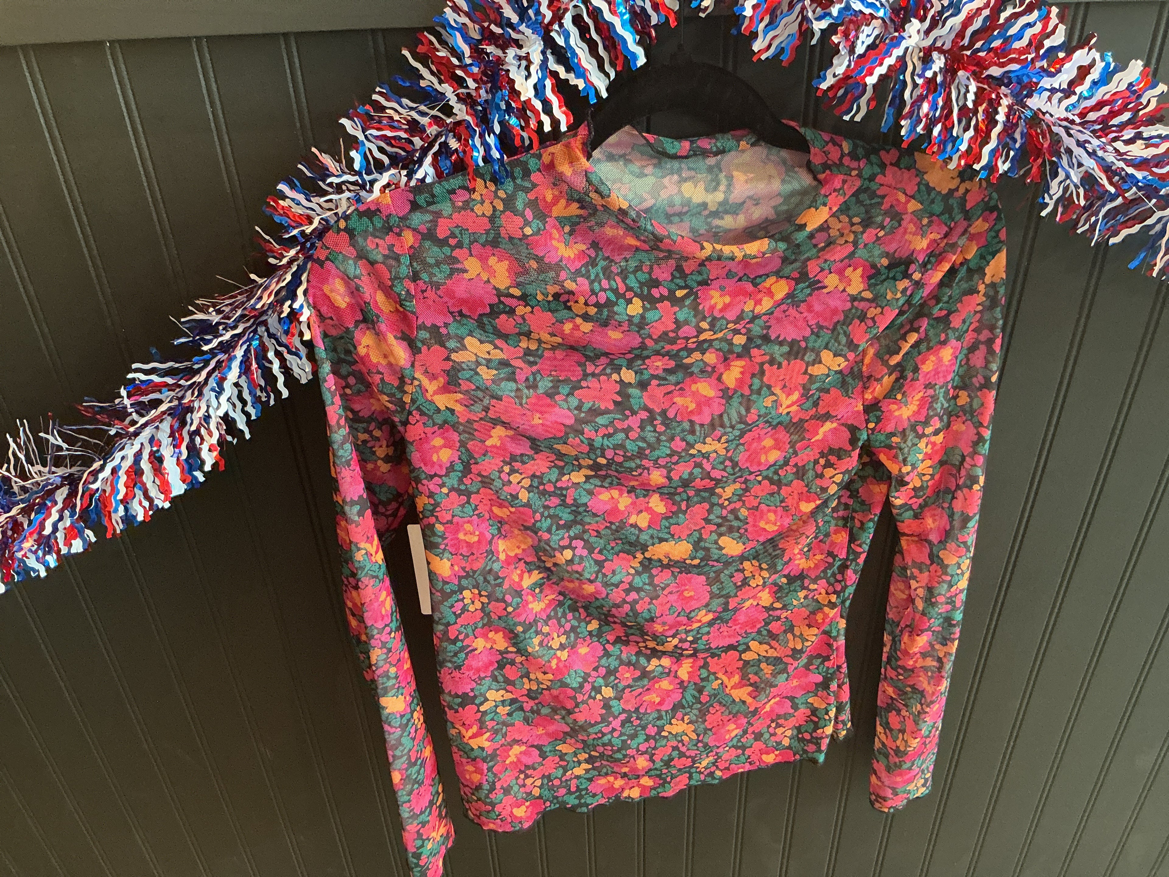 Sheer Flower Shirt