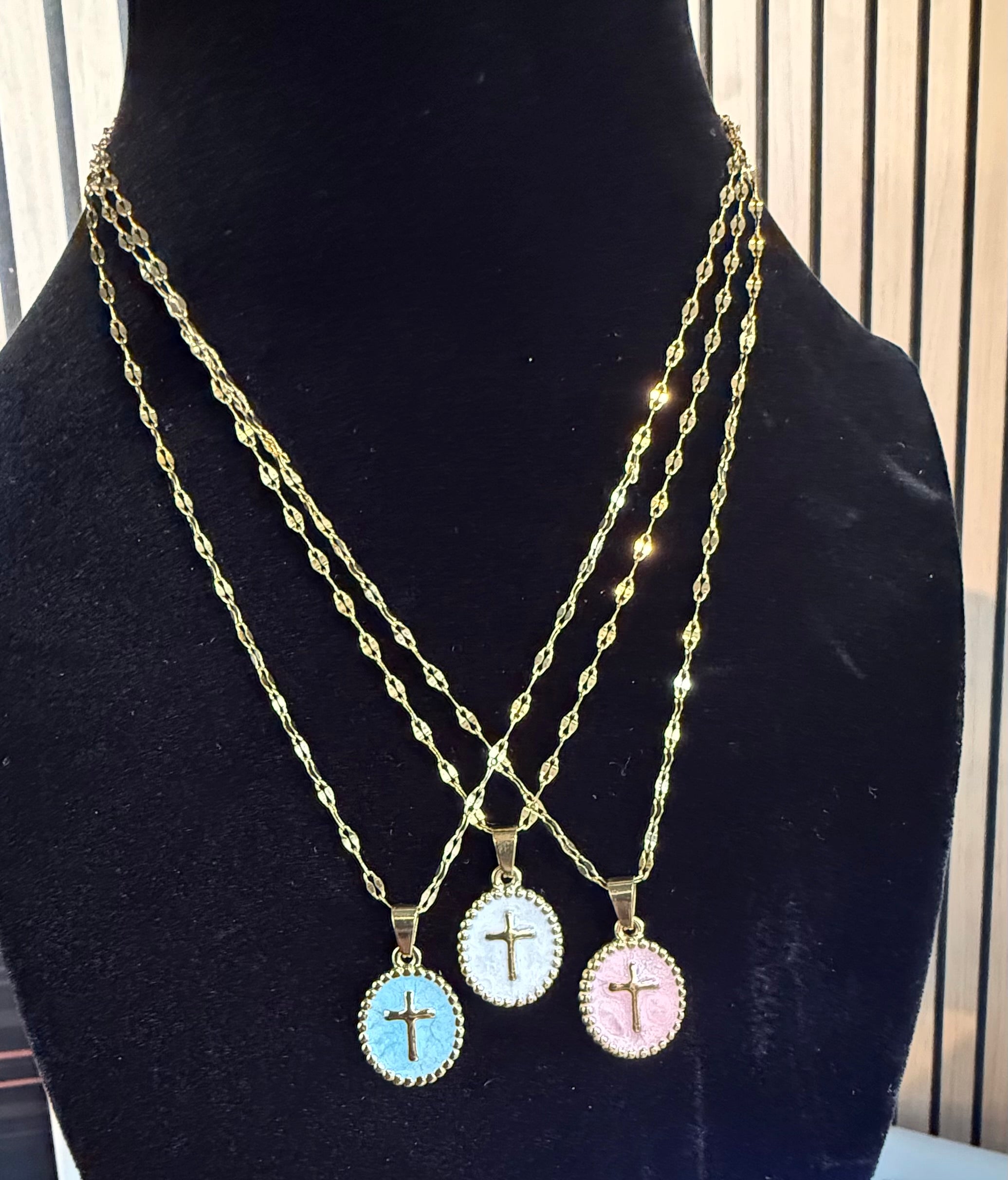 Cross Oval Necklace