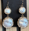 Freshwater Coin Pearl Earring