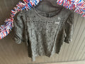 Black Flower Eyelet Shirt