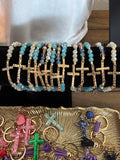Cross beaded bracelet