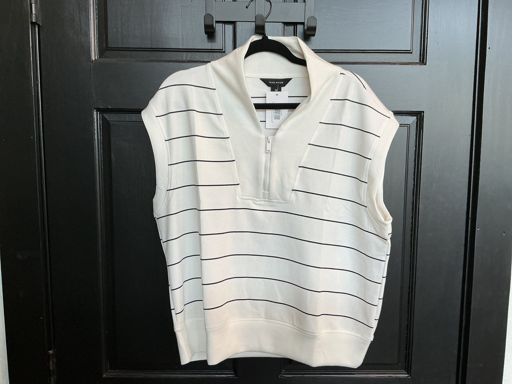 Modal Scuba Luxe Quarter Zip Sleeveless Top