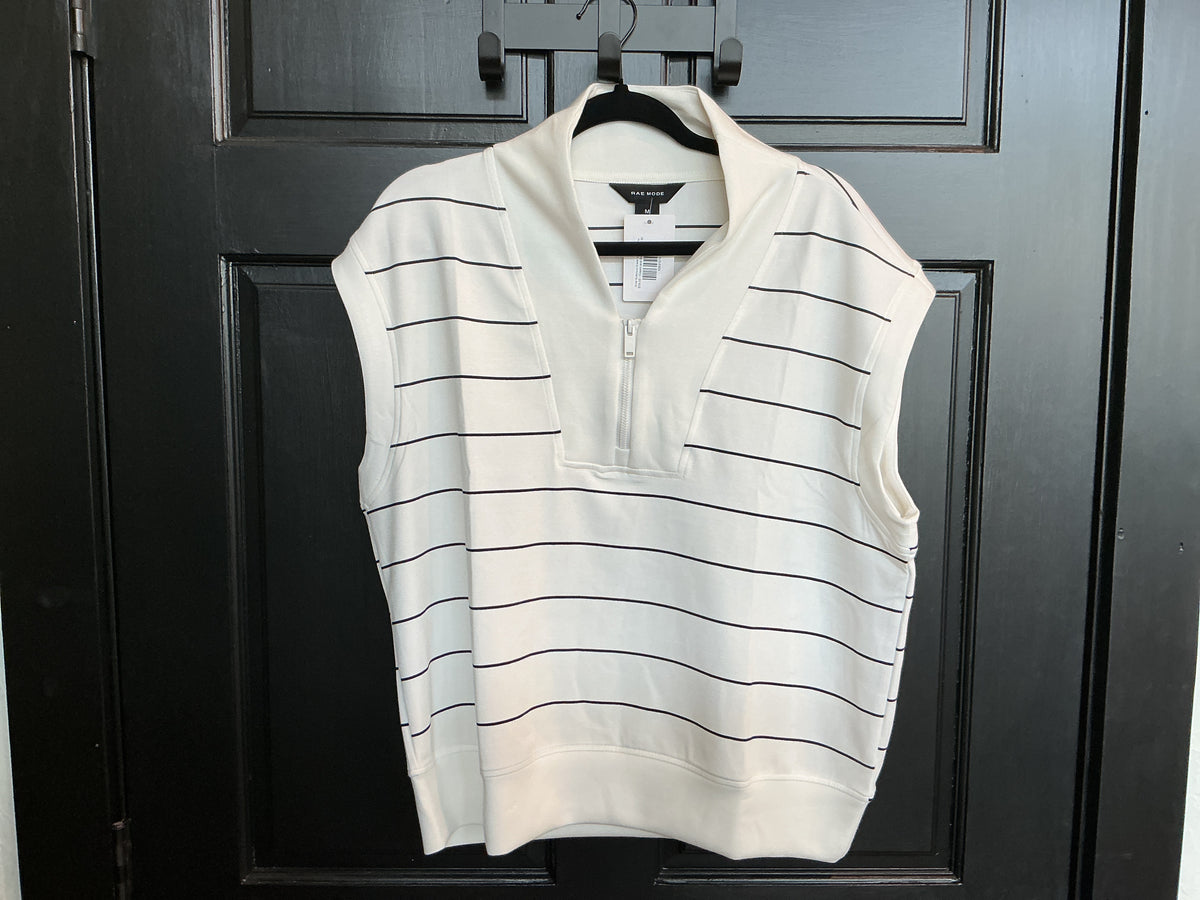 Modal Scuba Luxe Quarter Zip Sleeveless Top