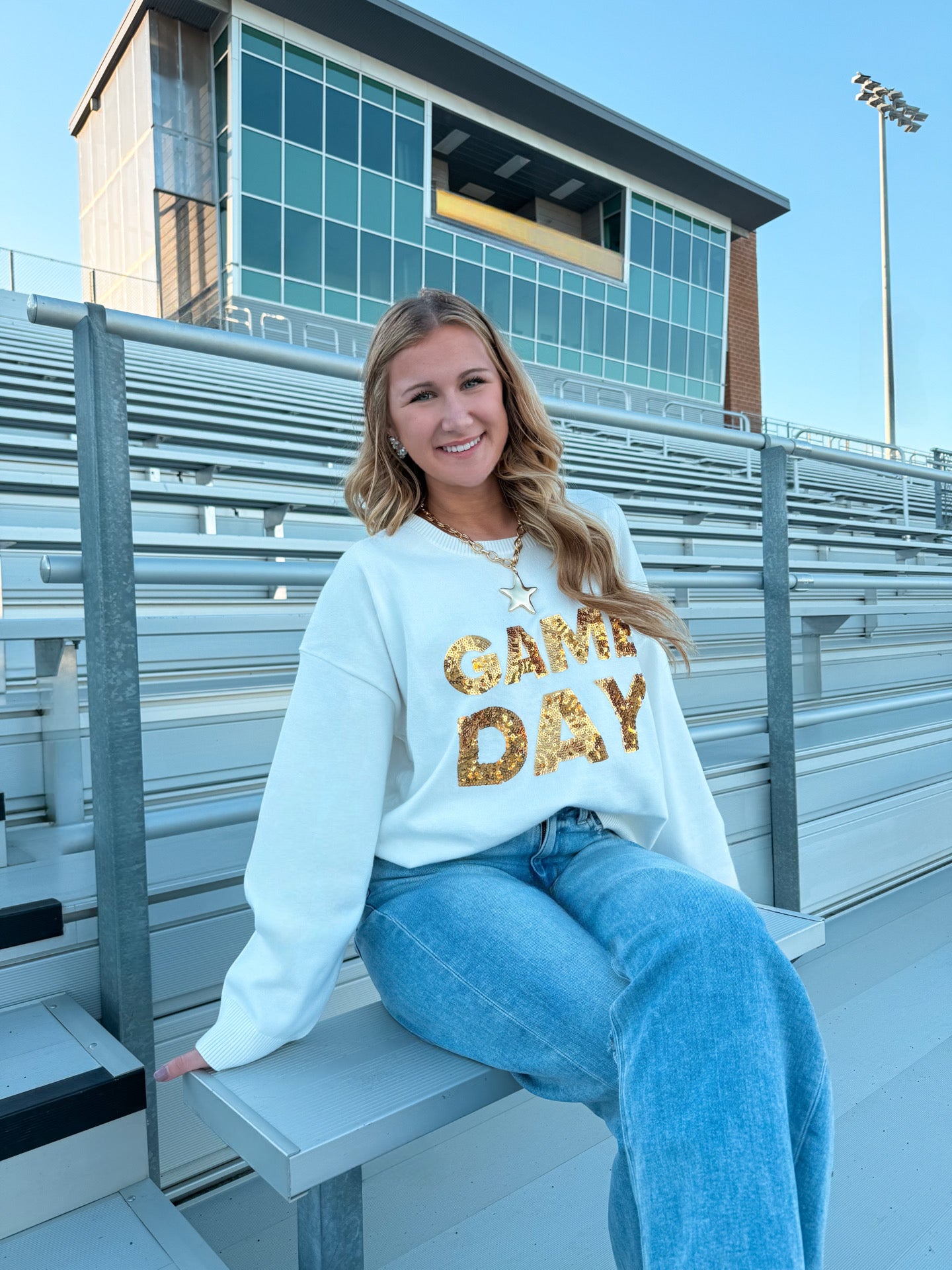 The Bonnie White Sweater