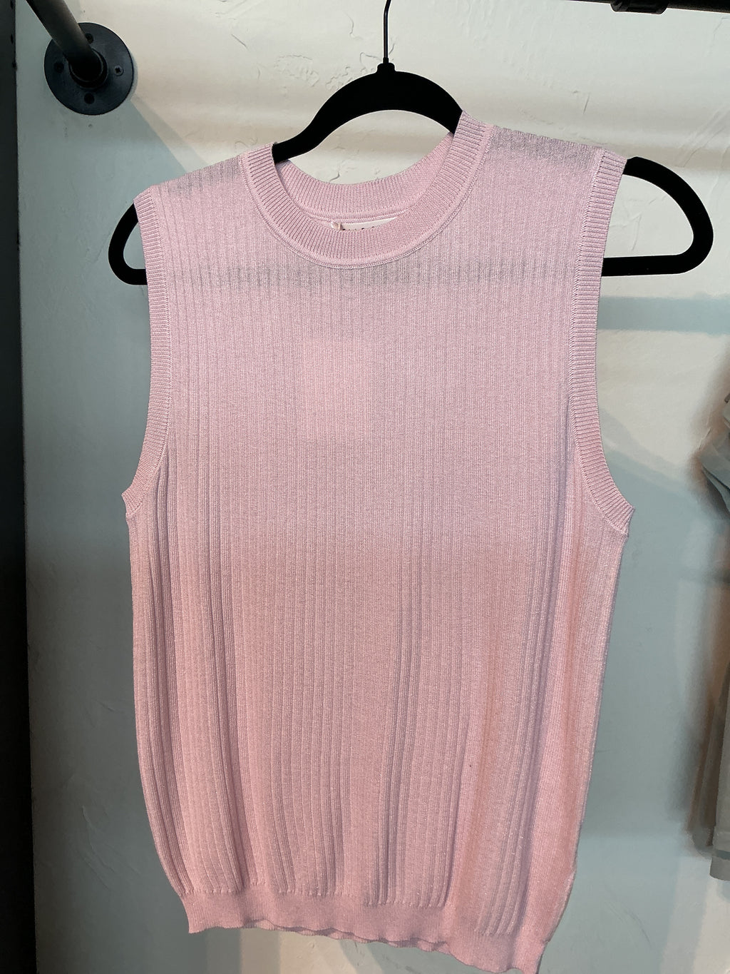 Elle Grey Shimmer Sleeveless sweaters