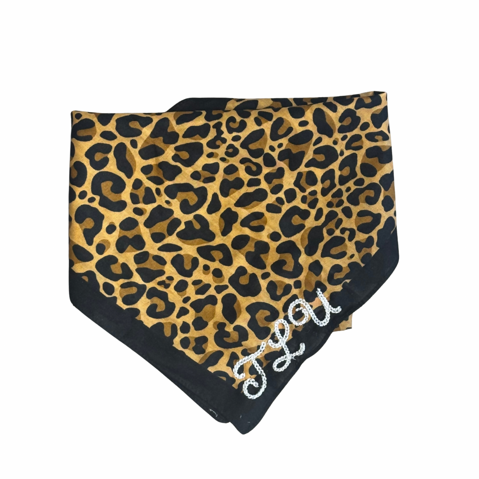Cheetah TLU chainstitch bandana