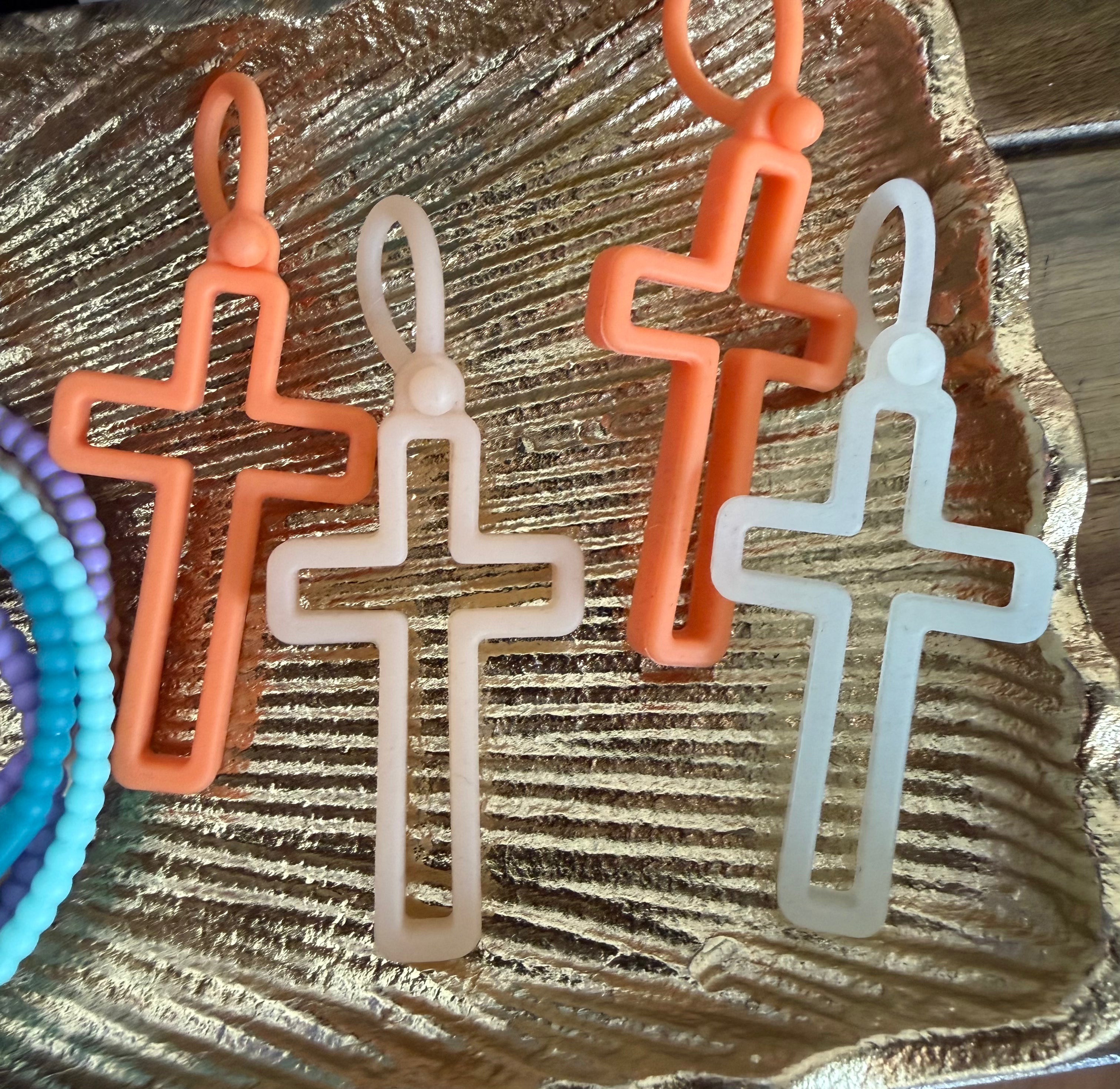Backpack/ Key Chain Rubber Cross