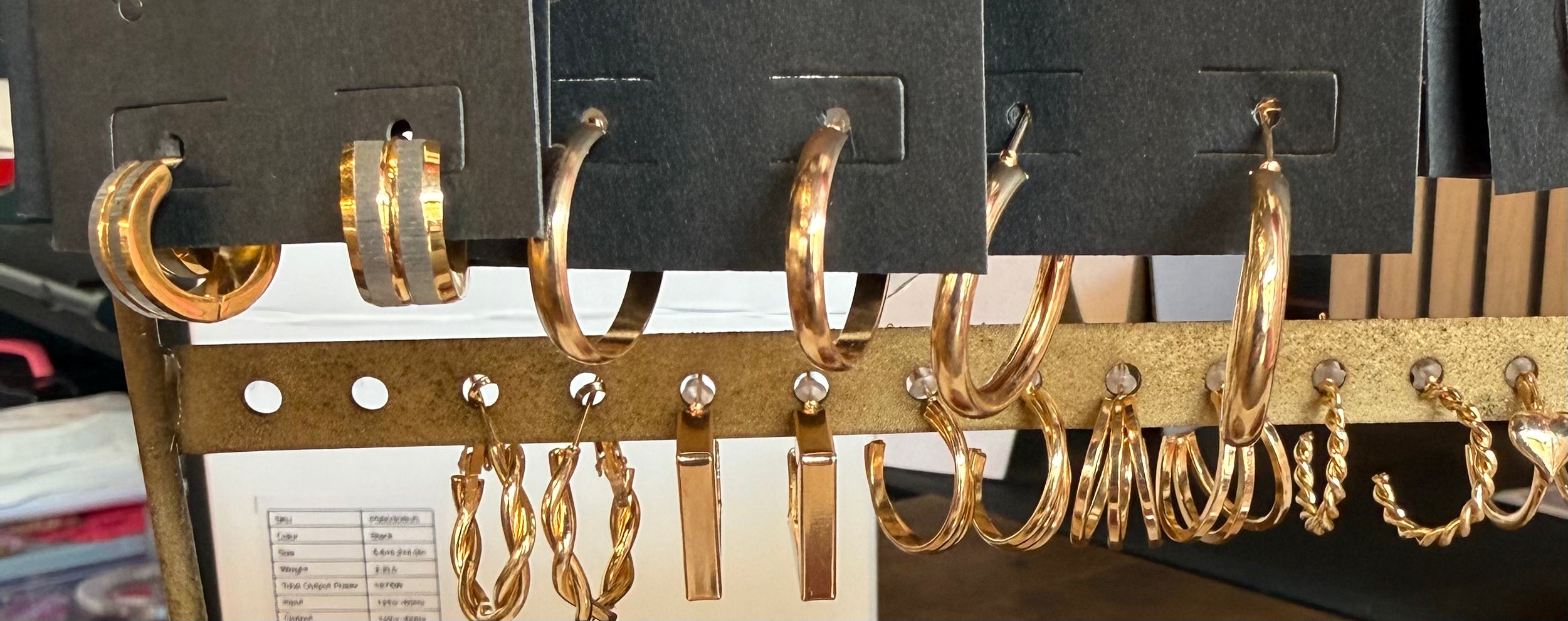 Gold hoop earrings