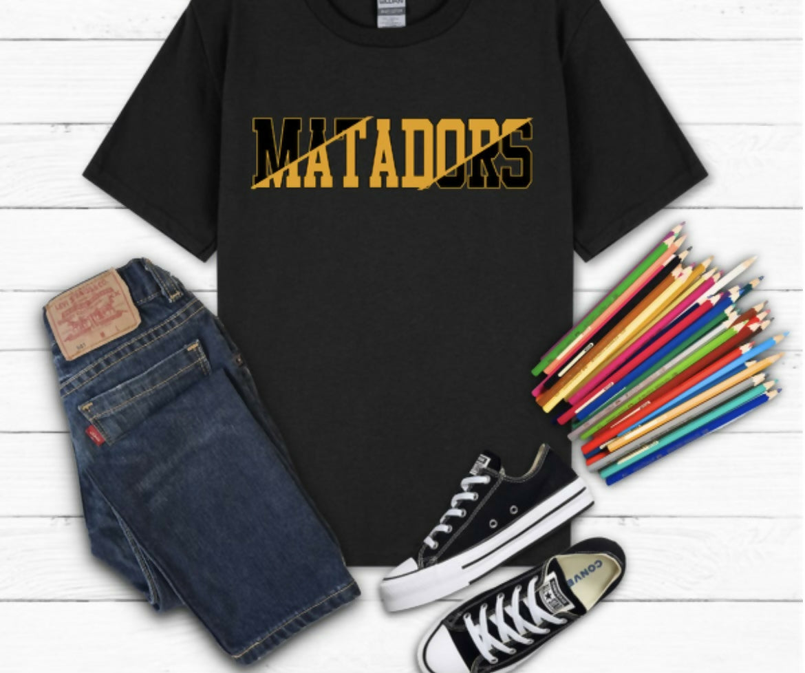 Matadors split tee