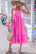 Pink Strappy Long dress