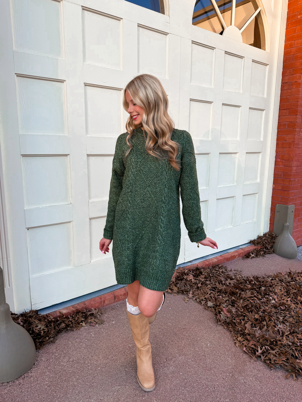 Green Sweater Dress