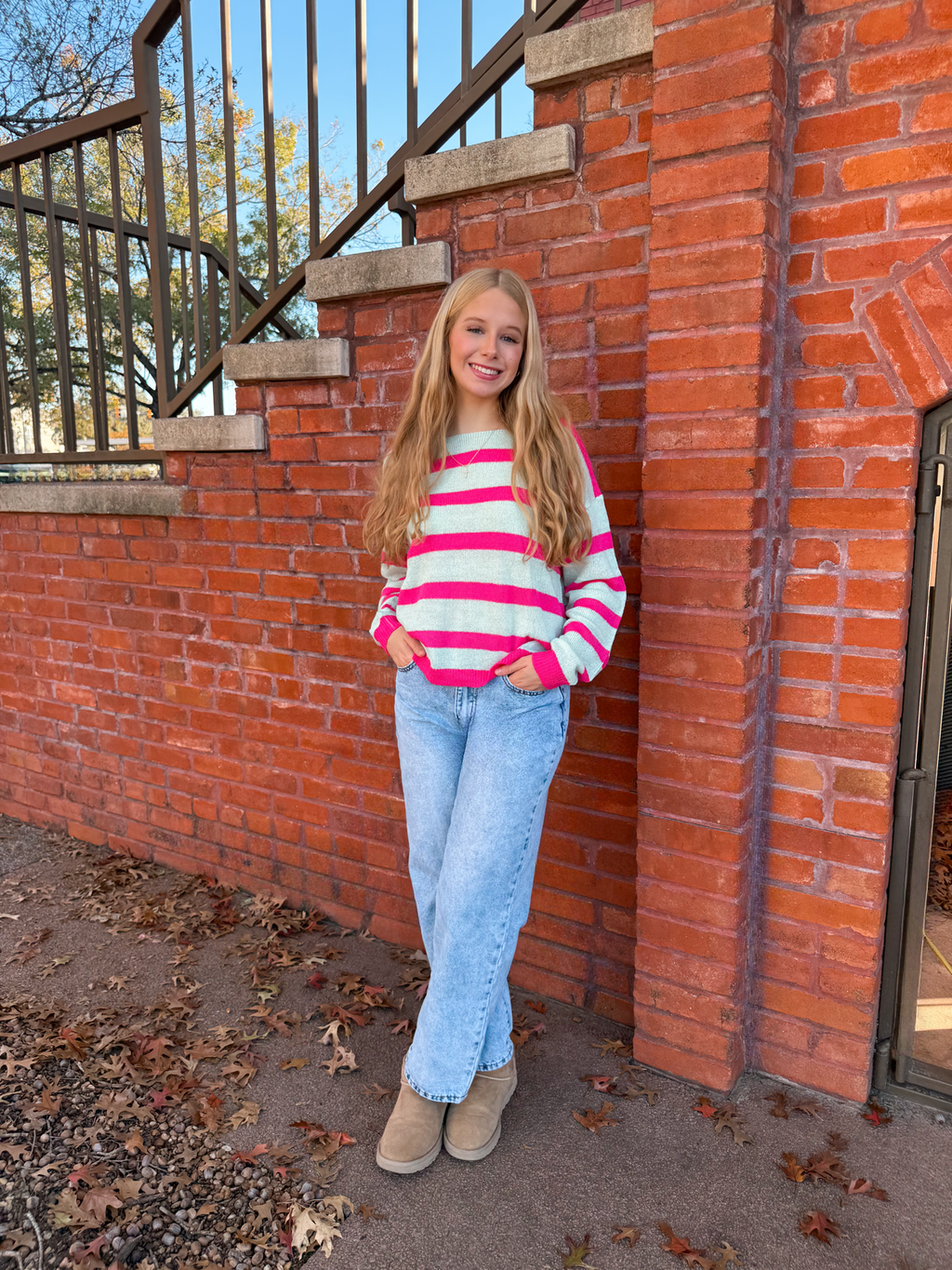 Pink/Green Stripe