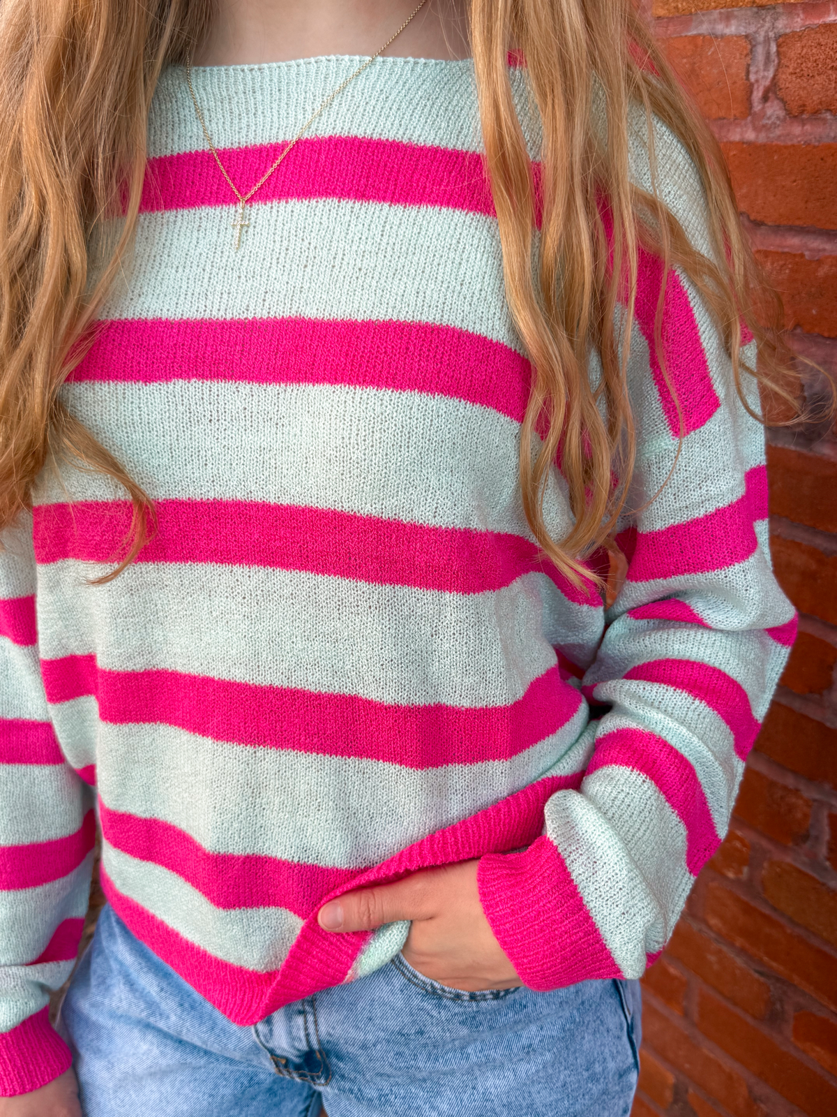 Pink/Green Stripe