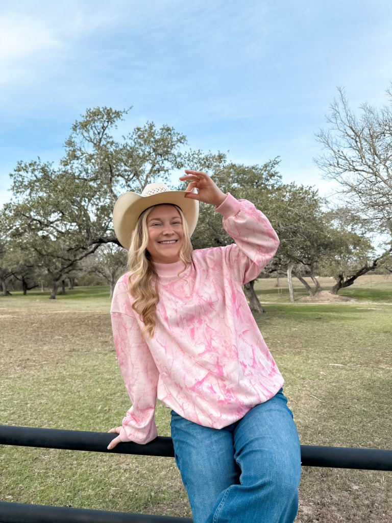 Pink Camo Sweatshirt