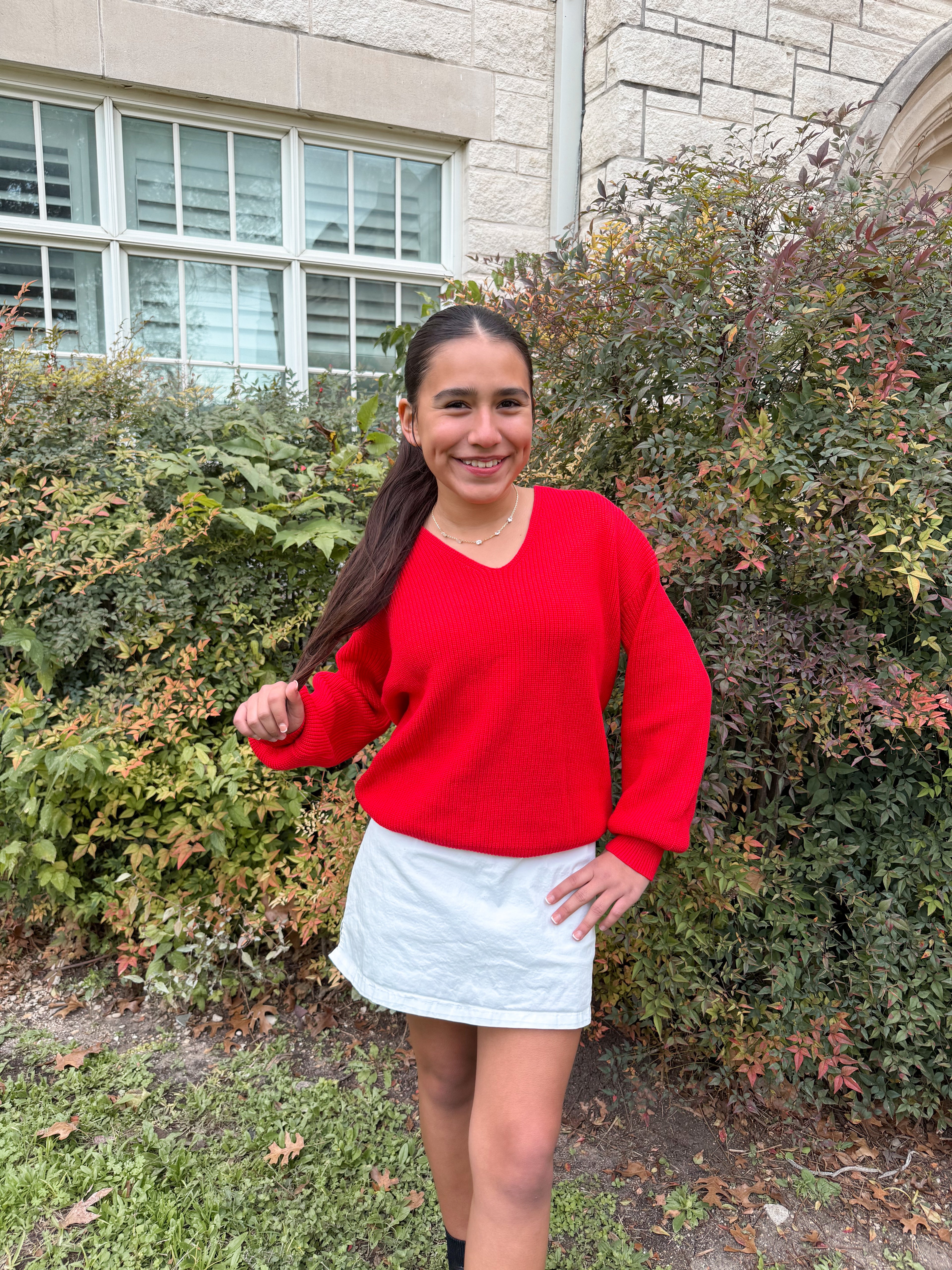 Red Back Bow Sweater