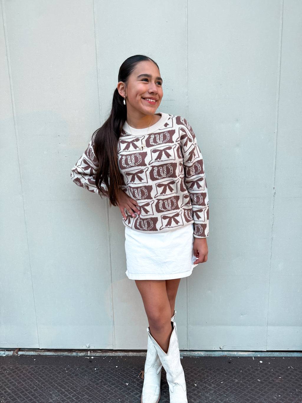 Brown Western Girlie Sweater