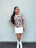 Brown Western Girlie Sweater