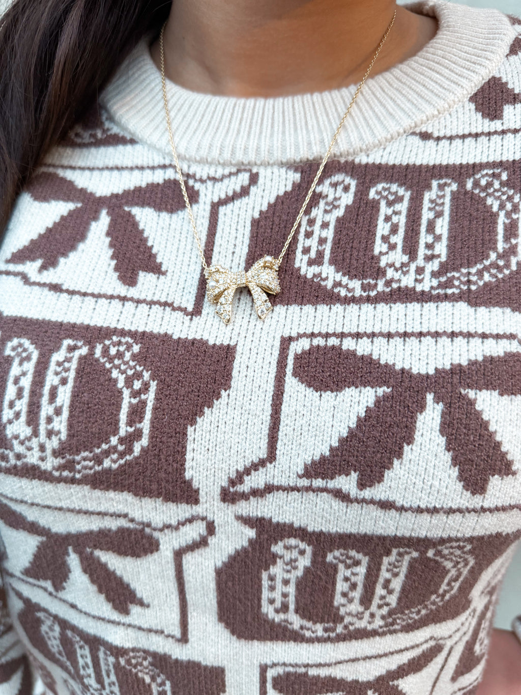 Brown Western Girlie Sweater