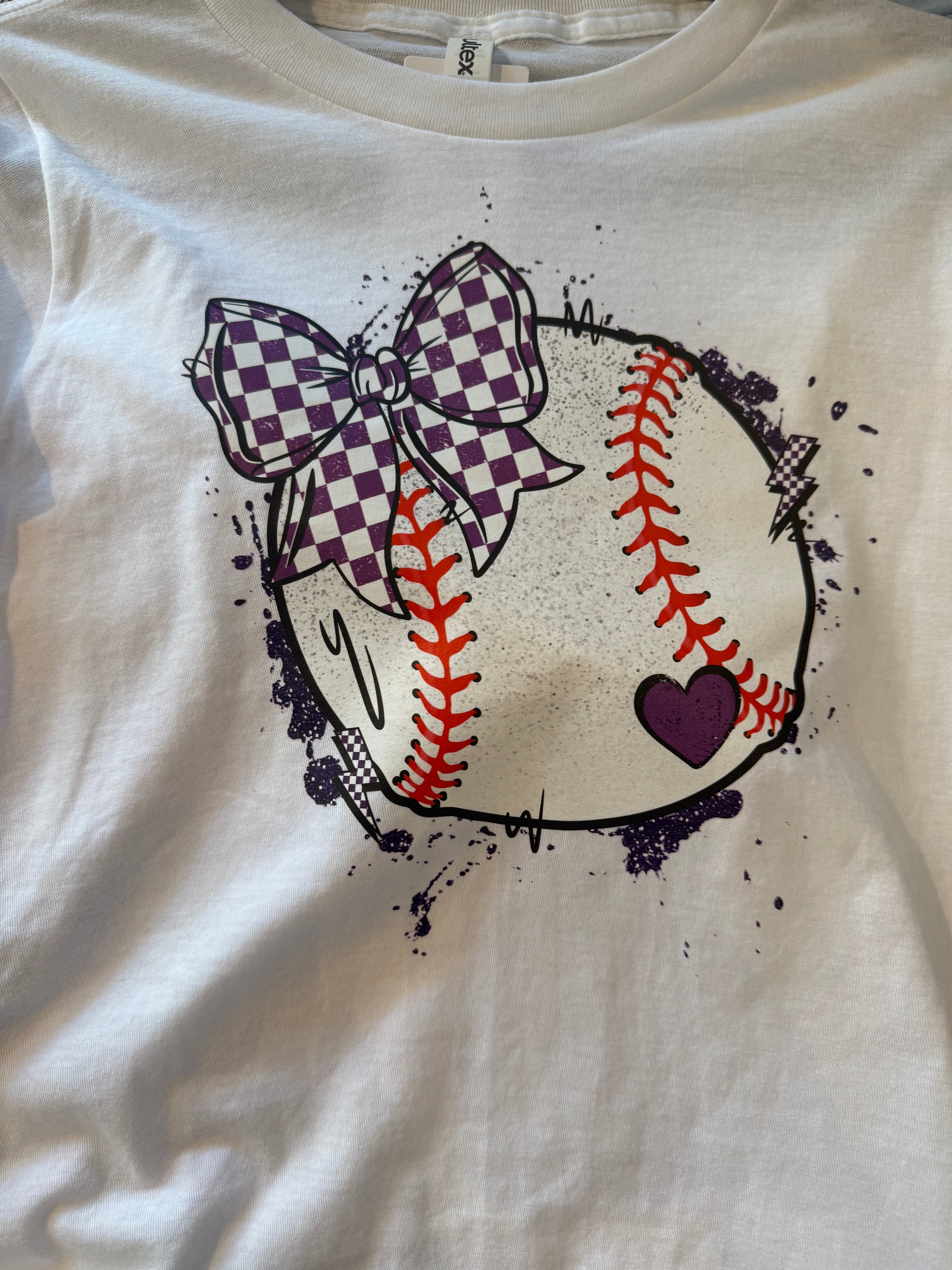 Baseball with Bow TShirt