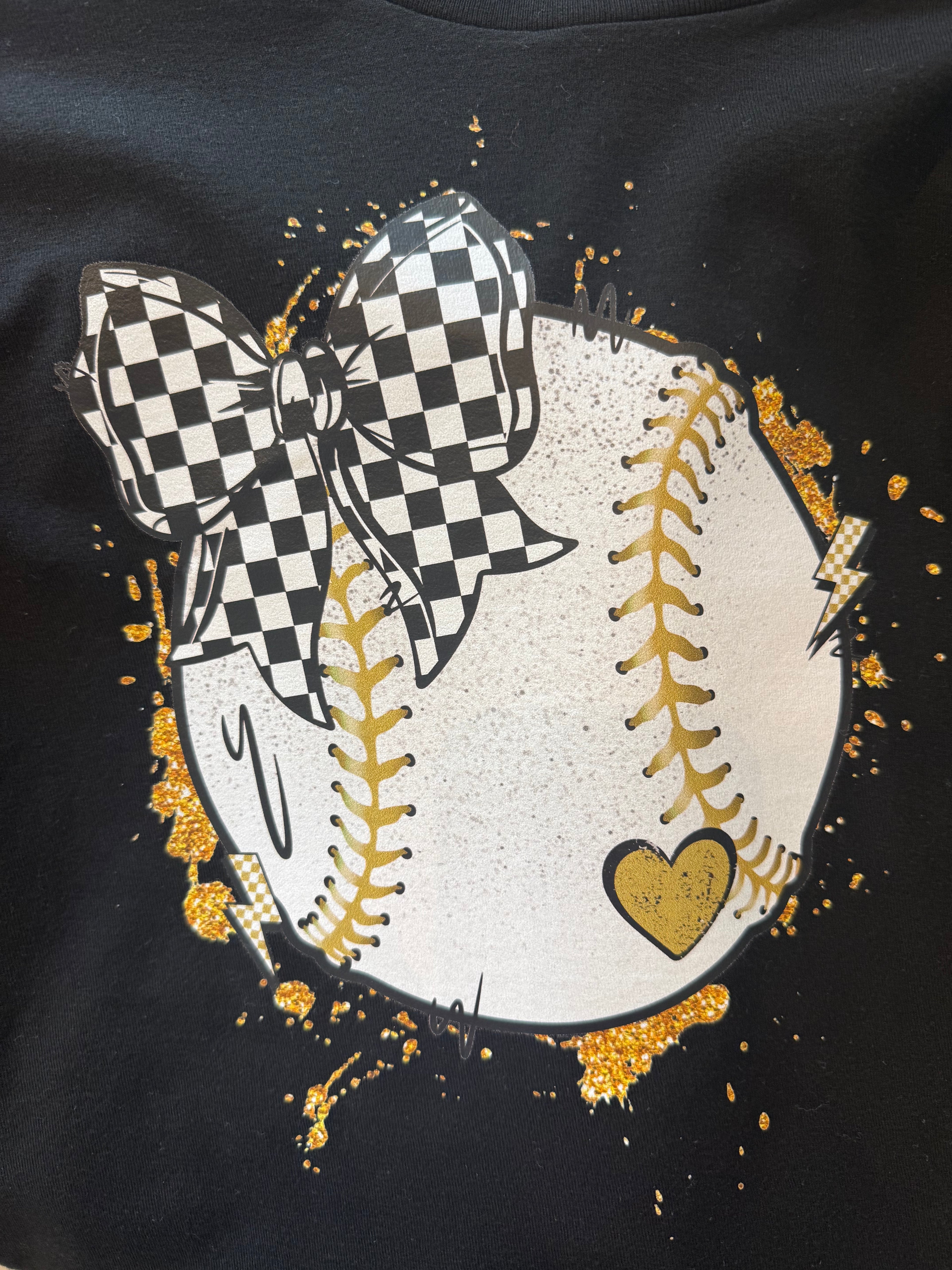 Baseball with Bow TShirt