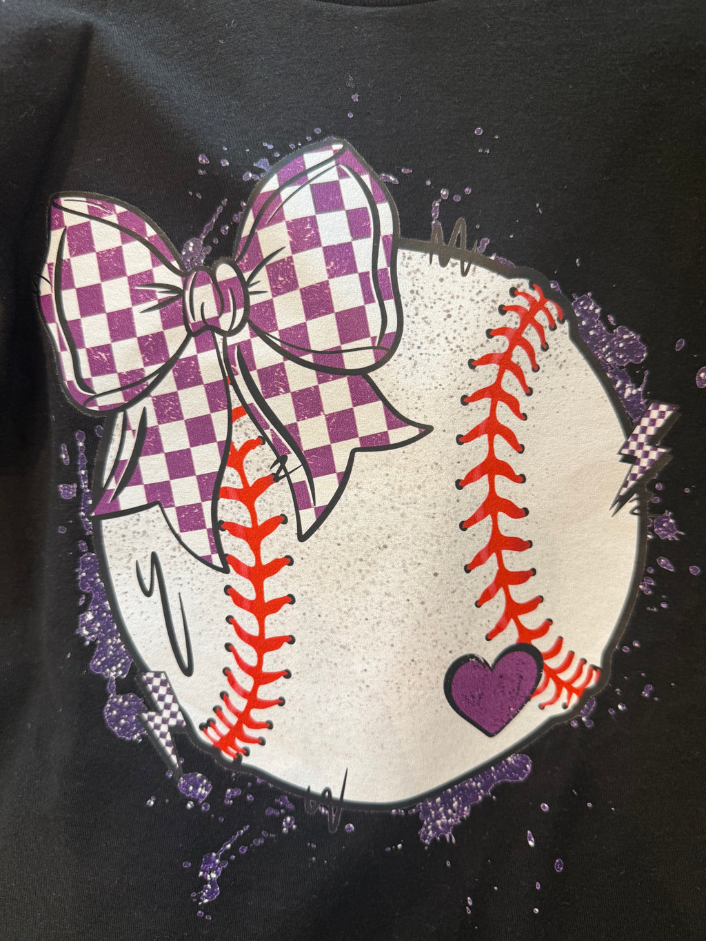 Baseball with Bow TShirt