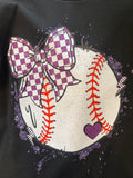 Baseball with Bow TShirt