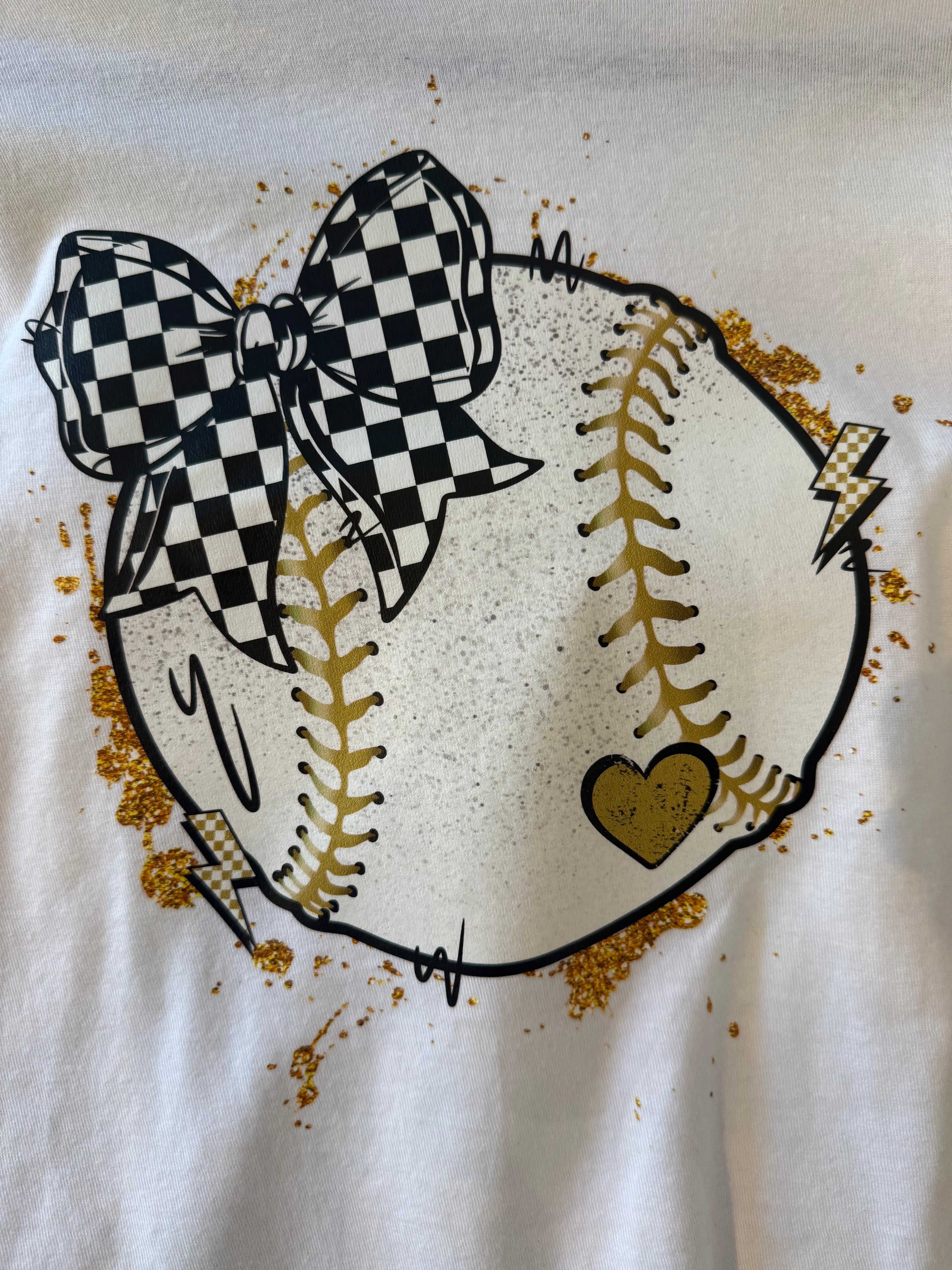 Baseball with Bow TShirt