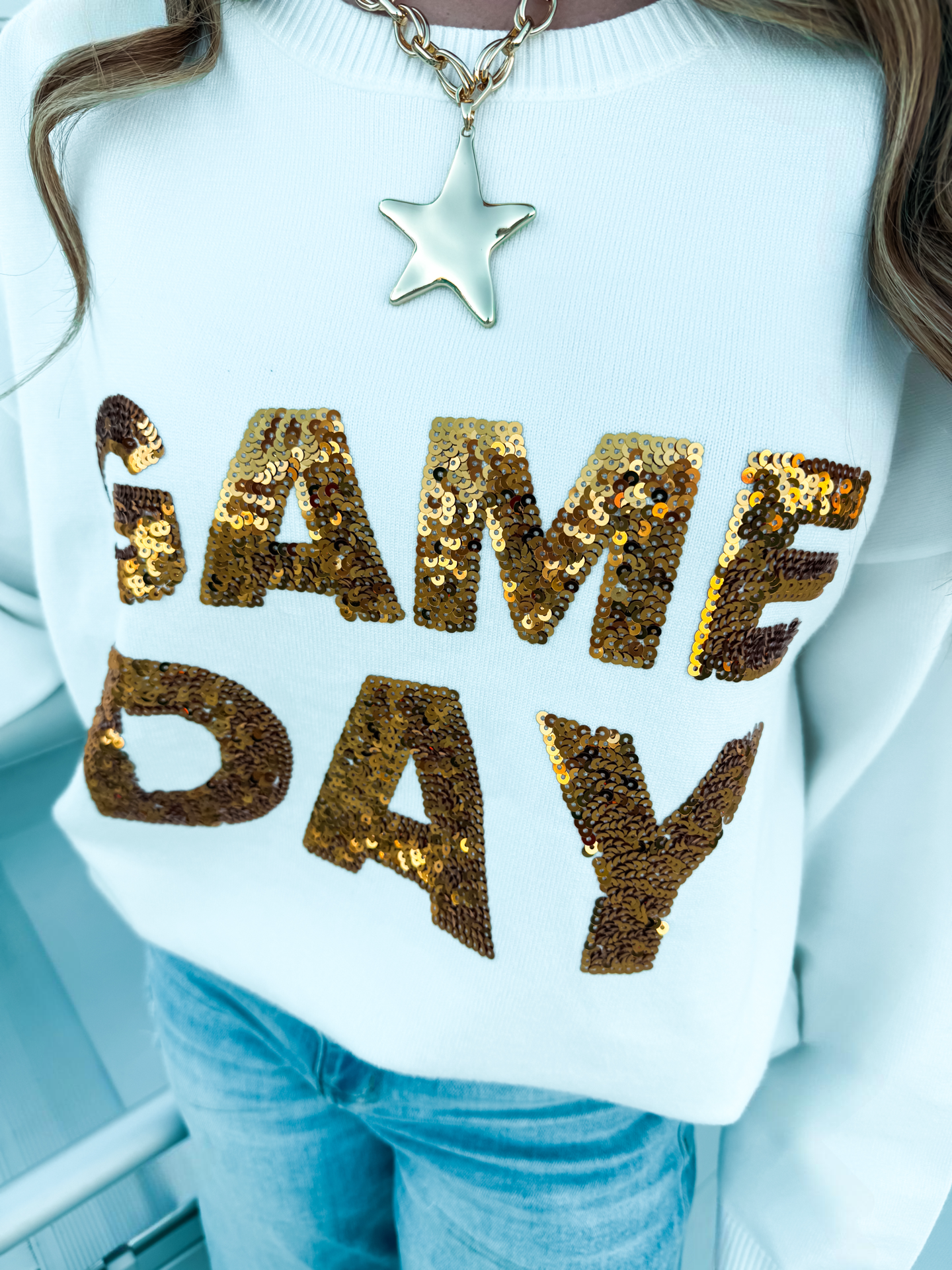 The Bonnie White Sweater