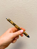 Gold Glitter Swords Up Pen