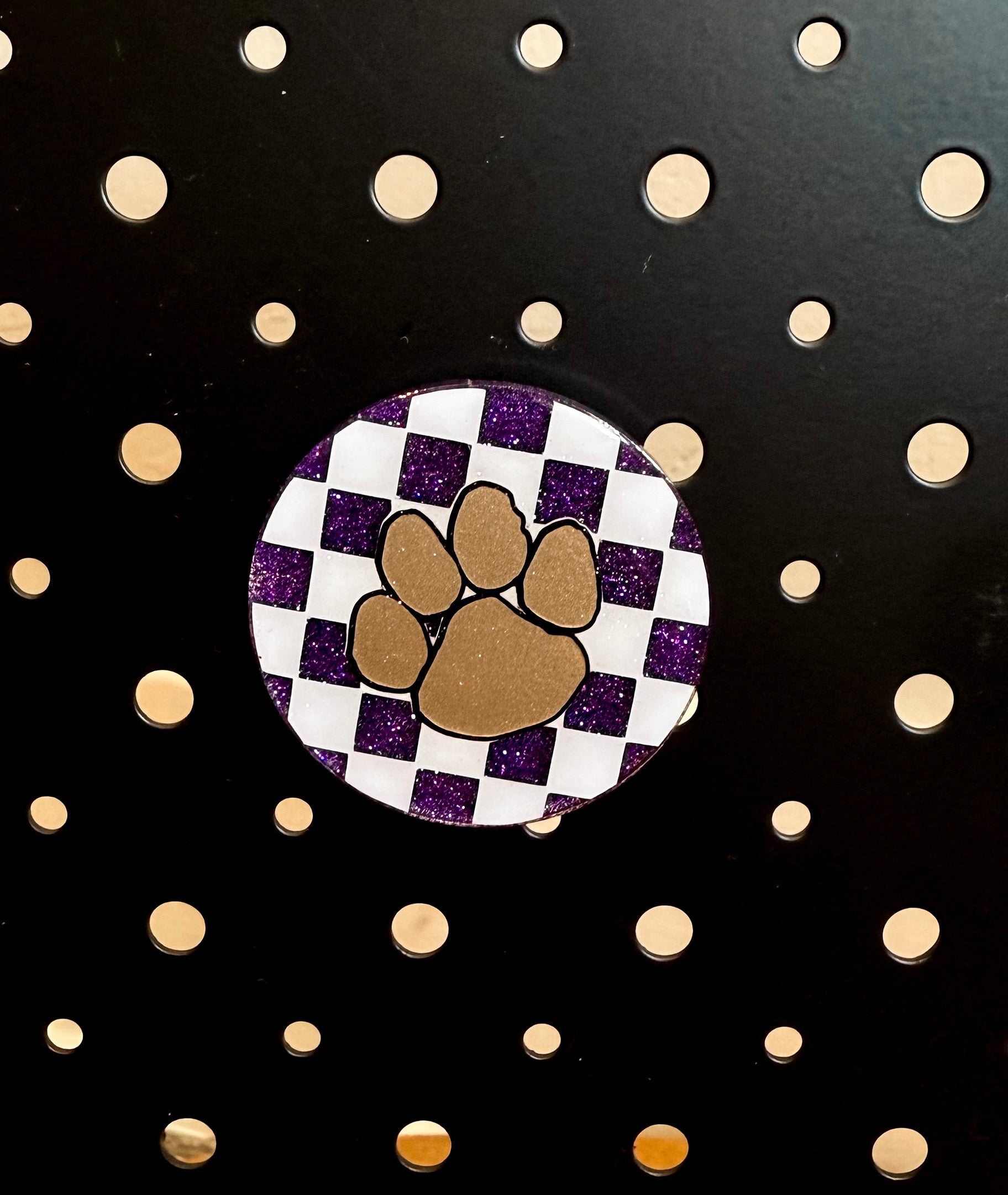 Checkered Paw Magnet