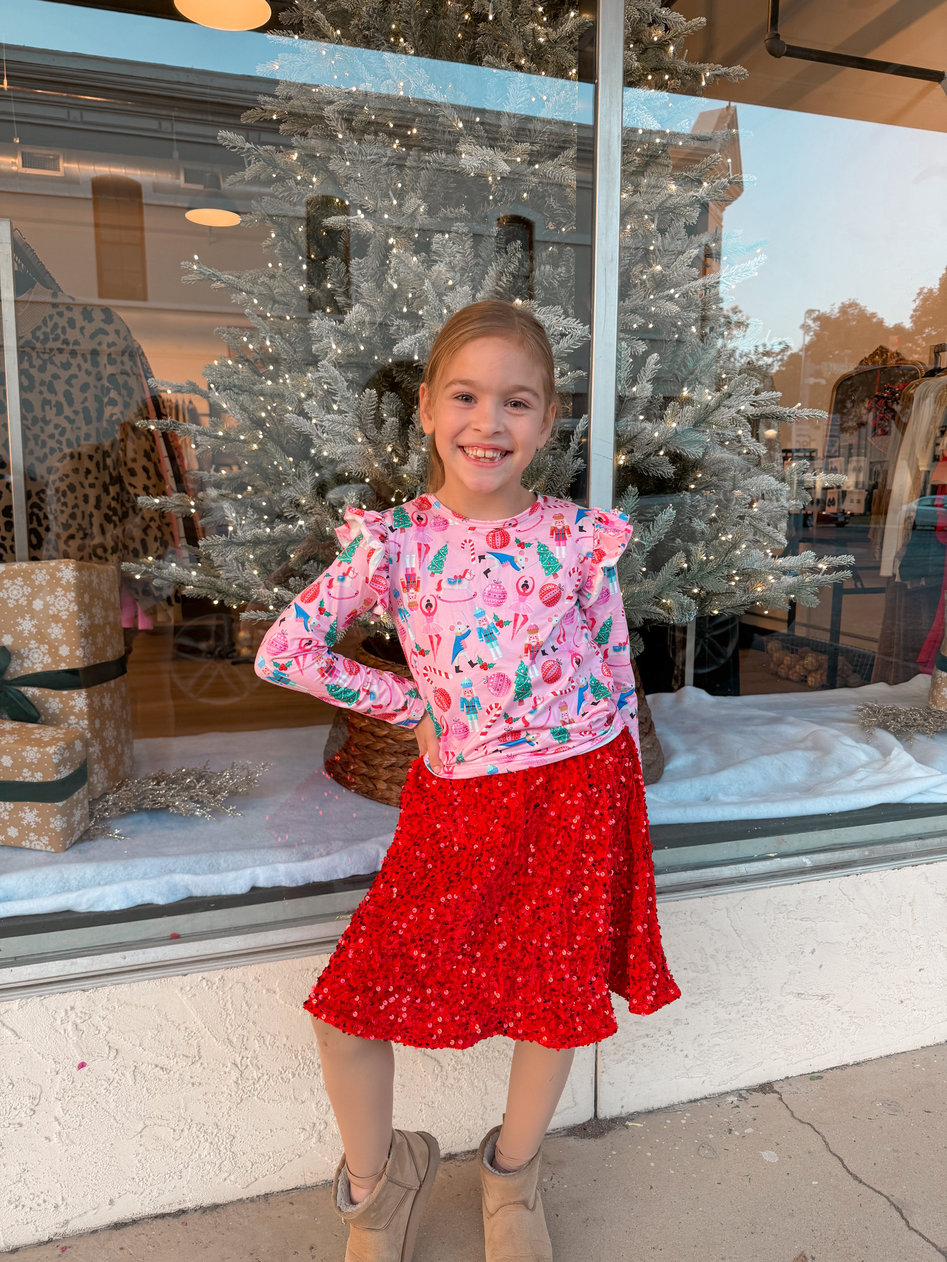 Christmas Red Velvet Skort