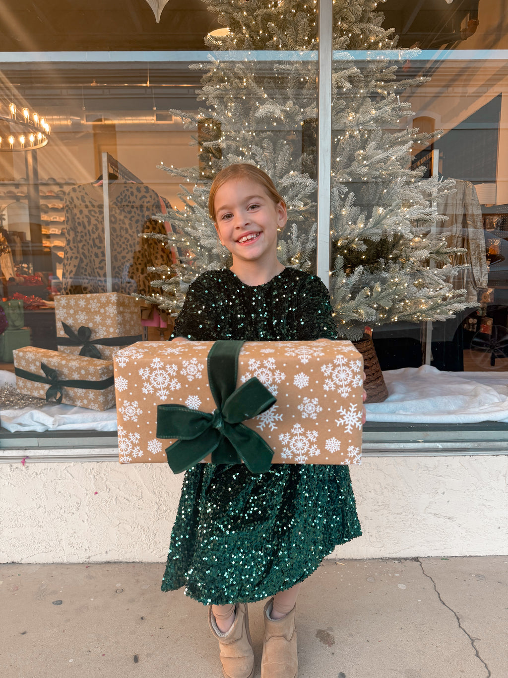 Christmas Shimmer Green Dress