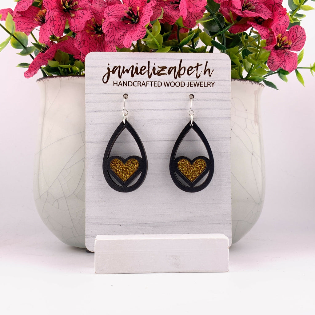 Gold Heart Earrings