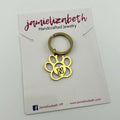 Gold "Paw with N" Key Chain