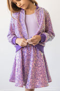 Pop Of Purple Sequin Skort