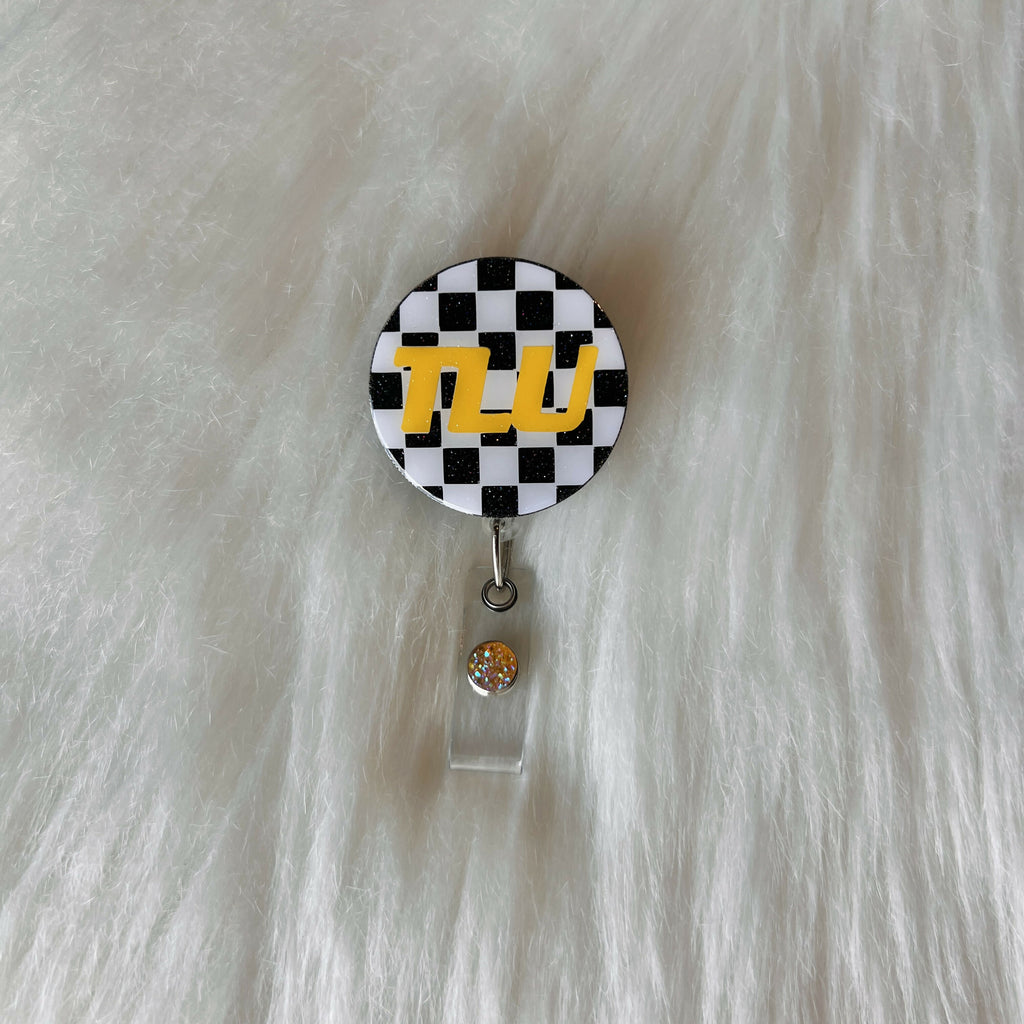 Checkered TLU Badge Reel