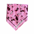 Pink western chain stitch yeehaw bandana