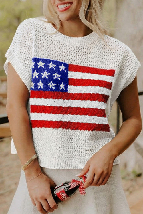 Cream Flag Sweater
