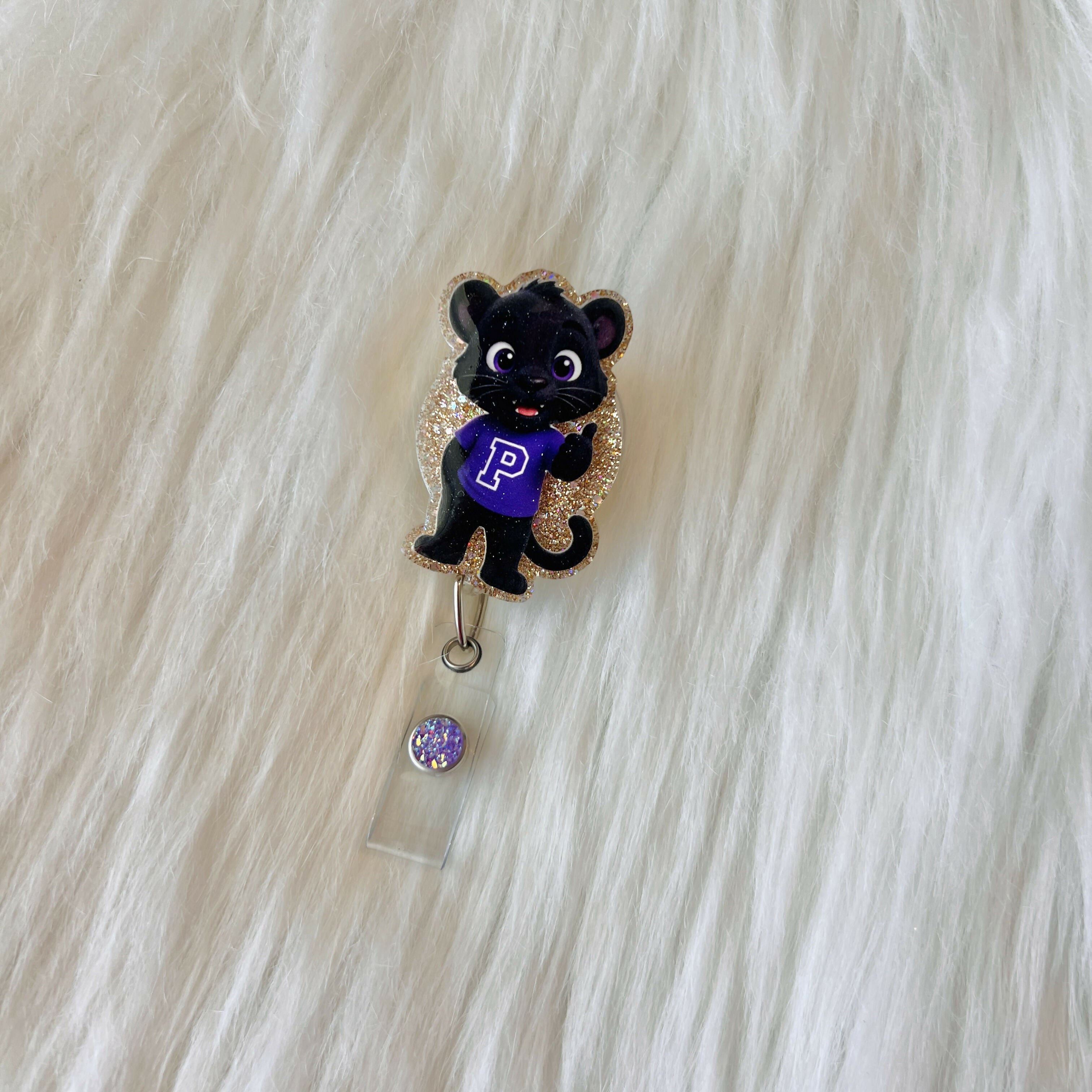 Mini Panther Badge Reel